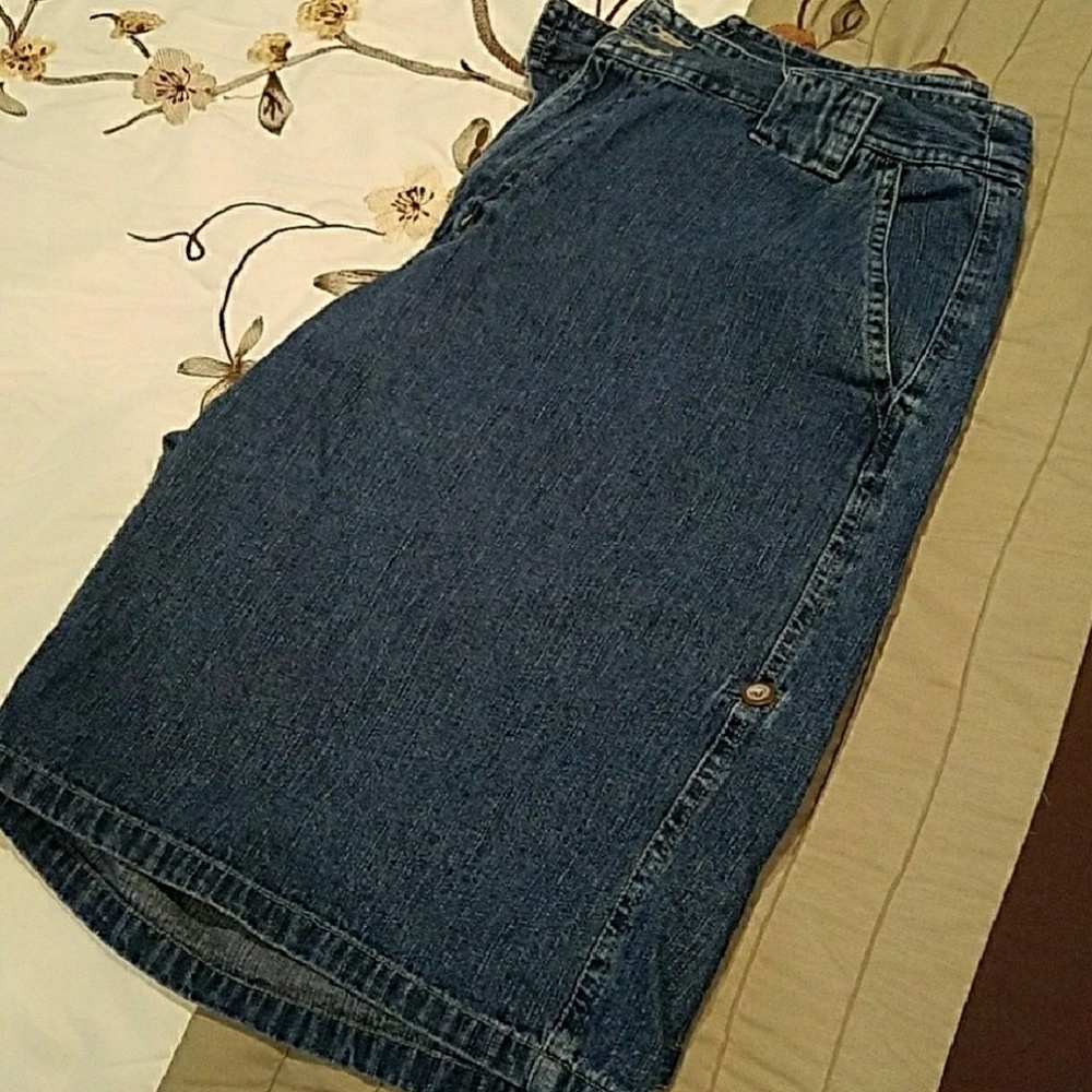 Women's White Stag Denim Shorts